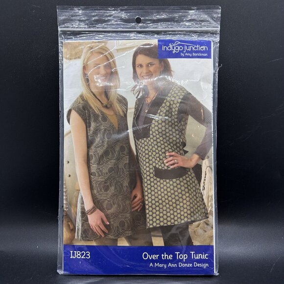 Indygo Juntion IJ823 “Over the Top Tunic” (S-XXL) Sewing Pattern Uncut FF - Picture 1 of 5